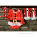 2014 new chirstmas baby girls santa cluas cotton rompers